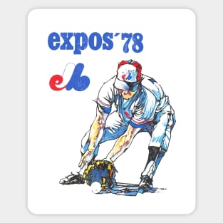 1978 Montreal Expos  ---- Vintage Faded Baseball Design Sticker